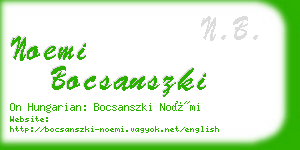 noemi bocsanszki business card